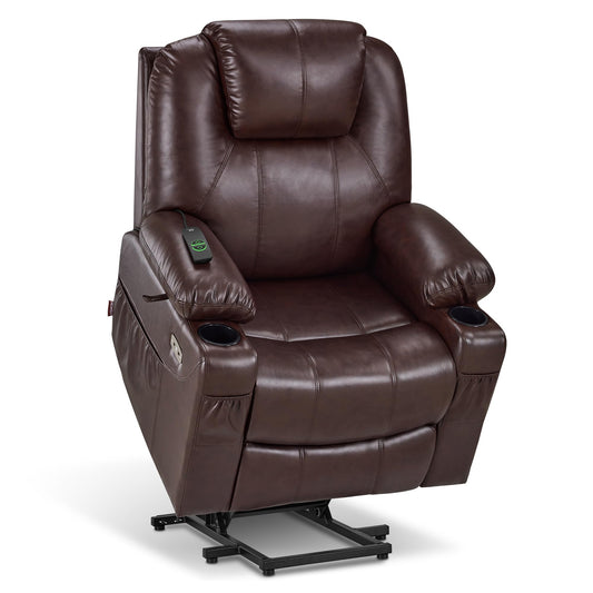 MCombo Electric Lift Recliner Sofa with Massage, Heat & USB Ports