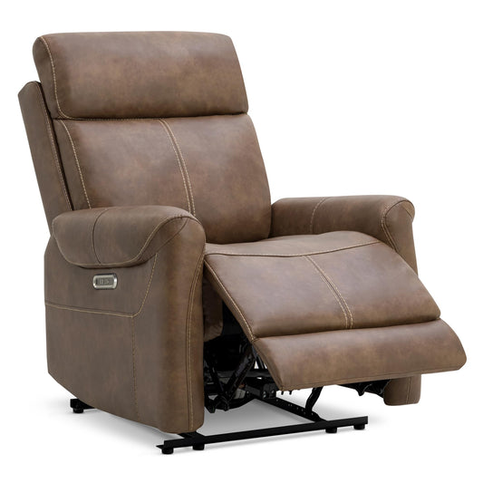 KISLOT Wall Hugger Leather Power Recliner with USB Charging Ports