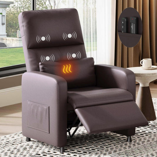 GarveeHome Ergonomic Power Recliner Chair with Heat & Massage Features