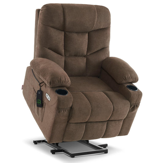 MCombo Power Lift Recliner with Extended Footrest – Brown Edition